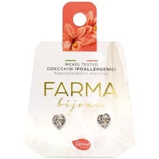 FARMA BIJOUX Orecchini ipoallergenici Crystals Hearts con cristallo Swarovski® 5mm