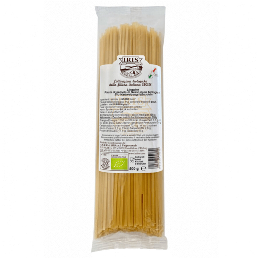 Paste Linguine din Grau Dur eco, 500 gr, Iris