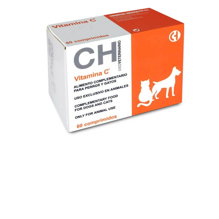 CH VITAMIN C Nahrungsergänzungsmittel für Hunde und Katzen mit antioxidativer Wirkung 60 tbl
