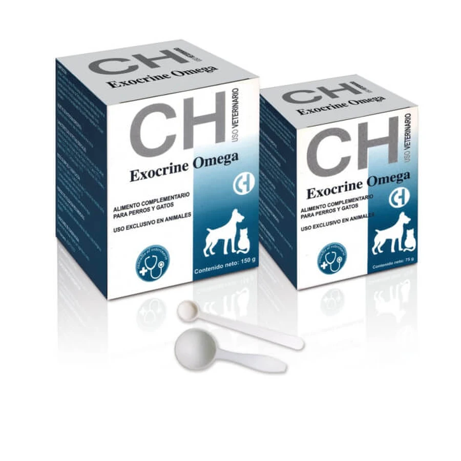 CH EXOCRINE OMEGA supliment pentru caini si pisici, utilizat in afectini pancreatice si de malabsorbtie 150 g