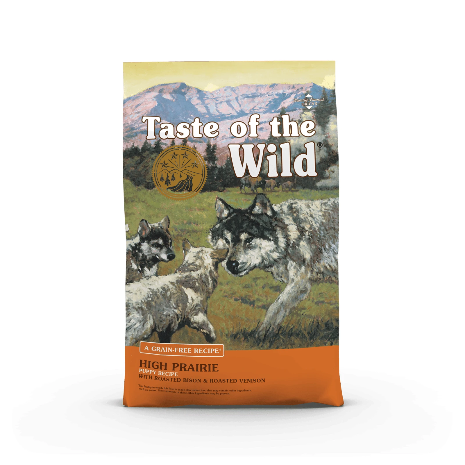 TASTE OF THE WILD High Prairie Puppy, Bison und Venison, getreidefreies Trockenfutter für junge Hunde, 2kg