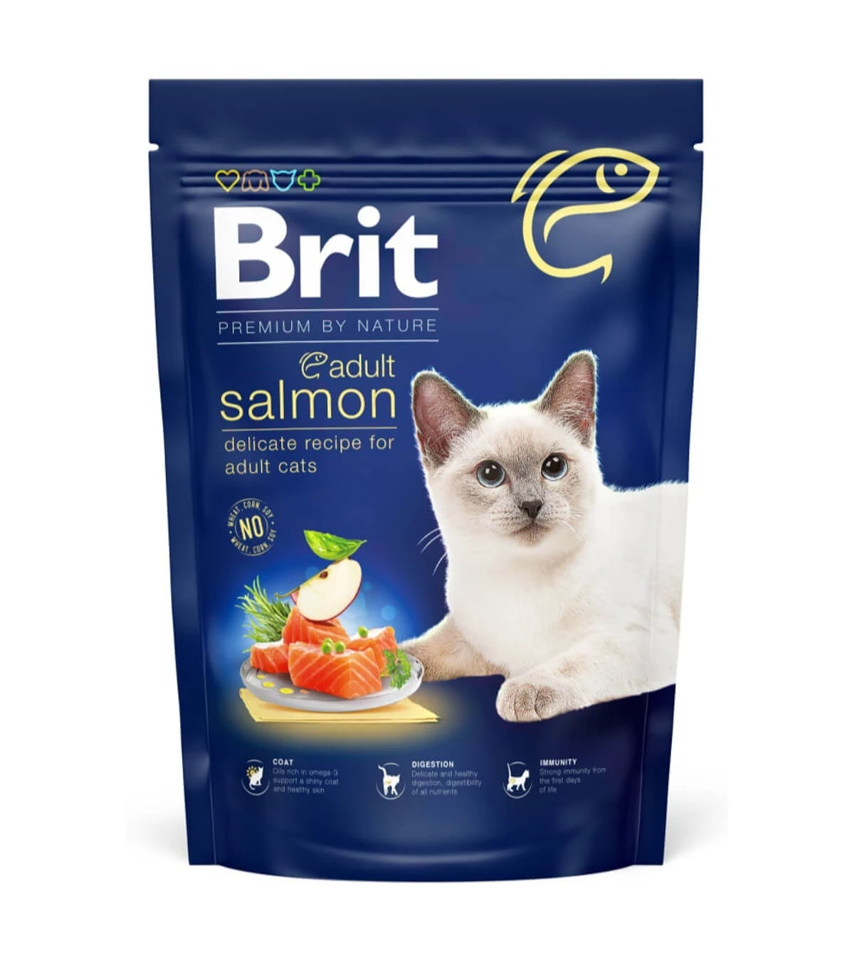 BRIT Premium by Nature, Lachs, Katzentrockenfutter, 800g