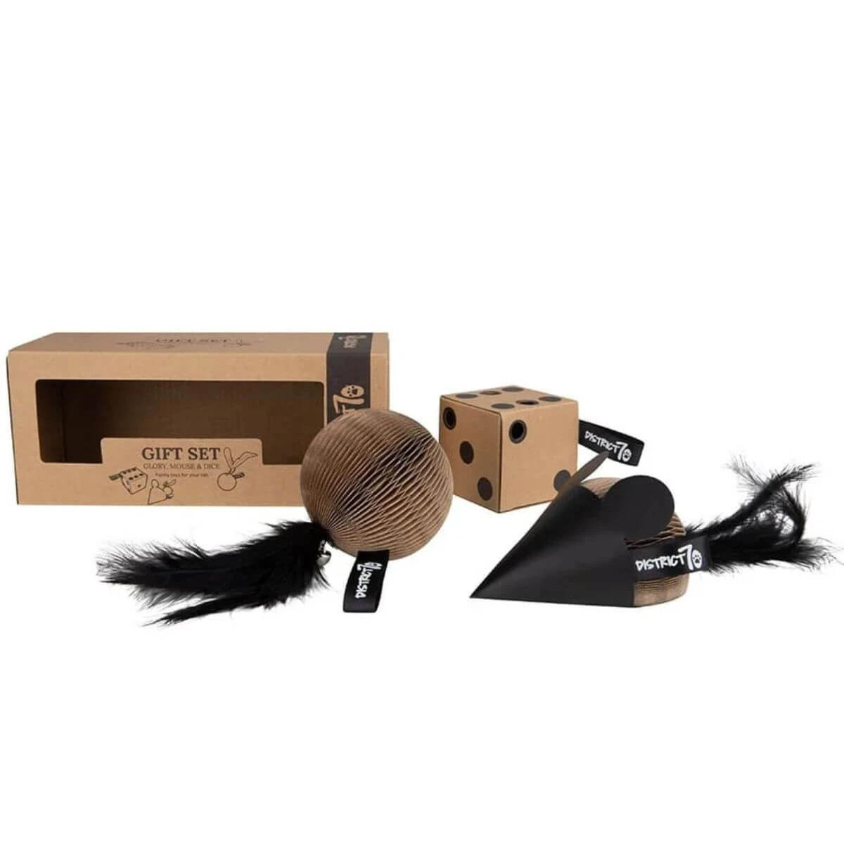 DISTRICT 70 Katzenspielzeug, Geschenkbox, 3 Stück