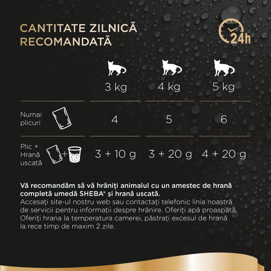 SHEBA Fresh & Fine Selectii Mixte, Vită și Pui, plic hrană umedă pisici, (în sos), multipack, 50g x 6buc