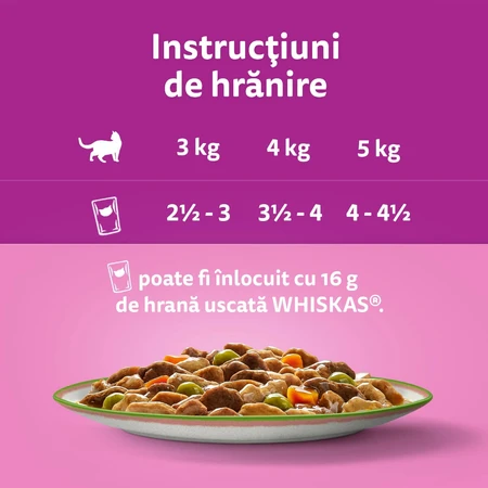 WHISKAS Tasty Mix Chef's Choice, saumon, bœuf, poulet et volaille, poulet et dinde, poulet et morue, sachet de nourriture humide pour chats, (en sauce), multipack, 85g x 12