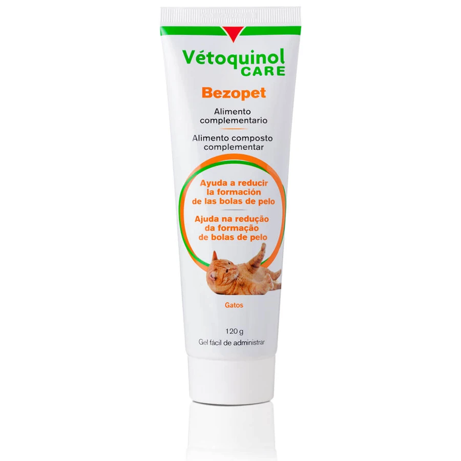 VETOQUINOL Benzo-Pet, Verdauungsergänzung, Fellballenbegrenzung für Katzen, Flasche, 120g Gel