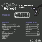 SCHESIR After Dark Velvet Mousse, Pui și Rață, plic hrană umedă fără cereale pisici, (mousse), 80g