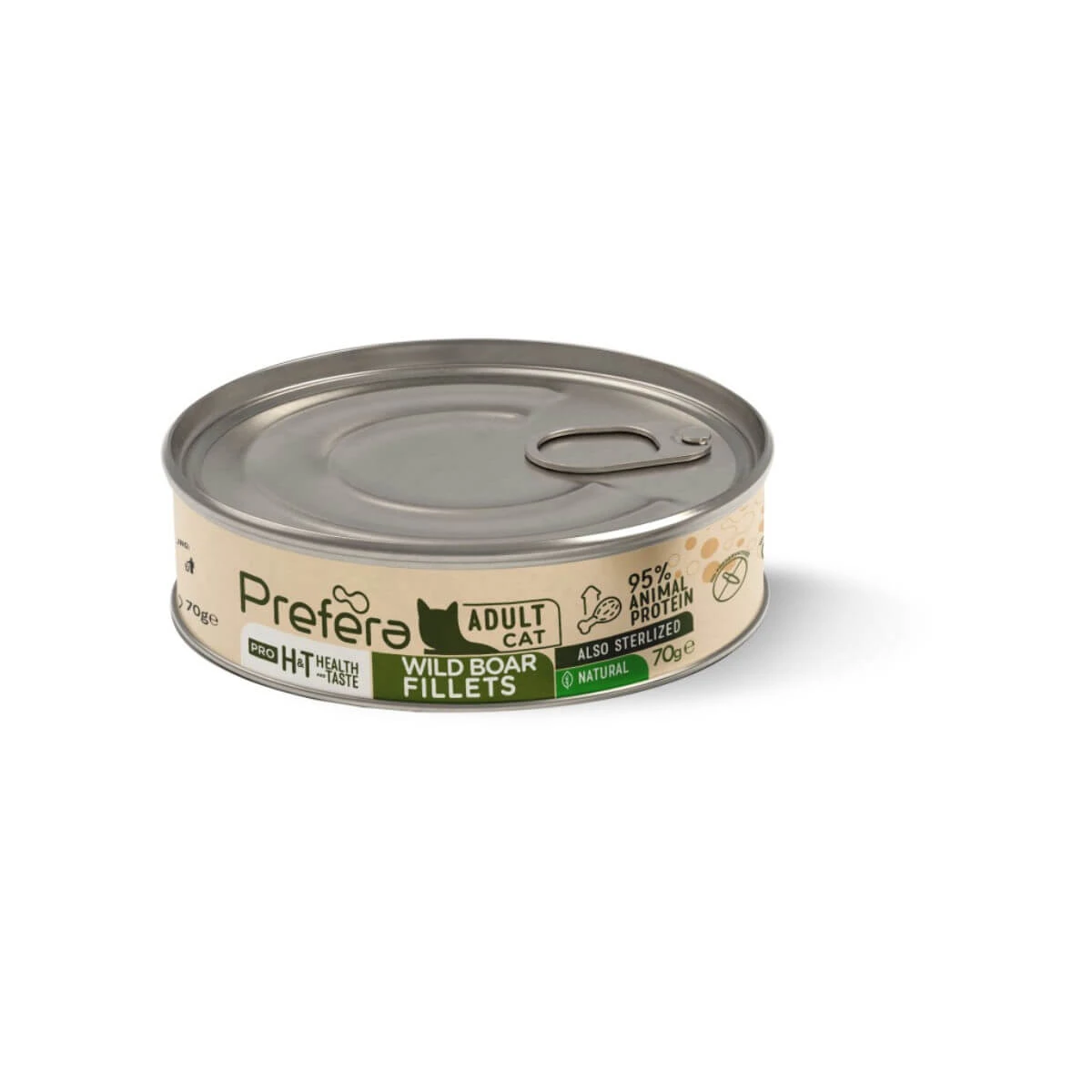 PREFERA Pro H&T H&T Fillets, Wildschwein, getreidefreies Katzennassfutter in Dosen, (in Suppe), 70g