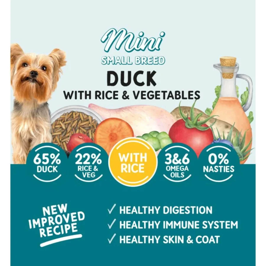 NATURO Mini, XS-S, Duck and Rice, sachet moist dog food, (in own juice), 150g