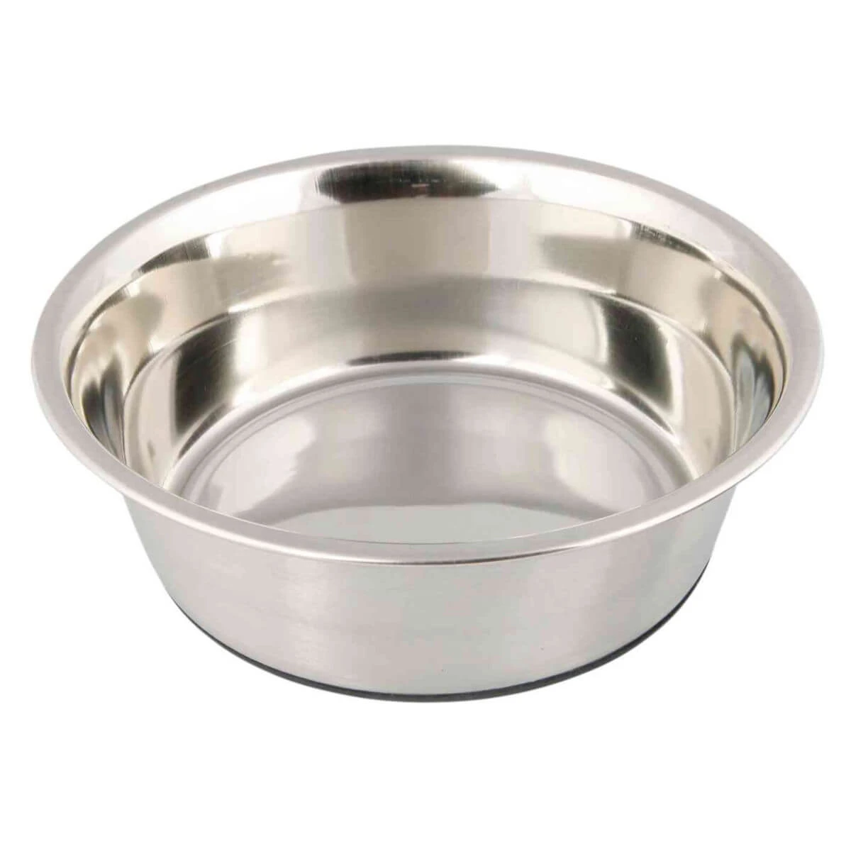 TRIXIE Edelstahl, Hundenapf, rund, rutschfest, Edelstahl, silber, S-M(1l, ⌀17cm)
