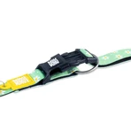 MAX & MOLLY Smart ID Daisies, collare per cani, regolabile, in poliestere, verde, fibbia a tridente, XS(22-35 x 1cm)