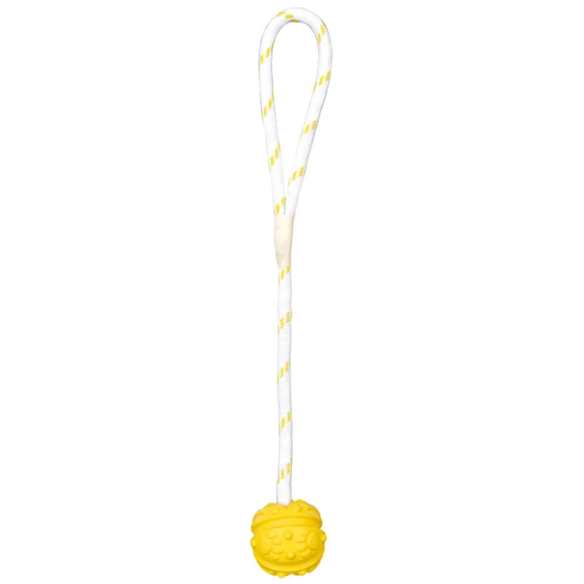 TRIXIE, schwimmender Ball mit Schnur, Hunde, Gummi, 4,5 x 35cm, multicolor