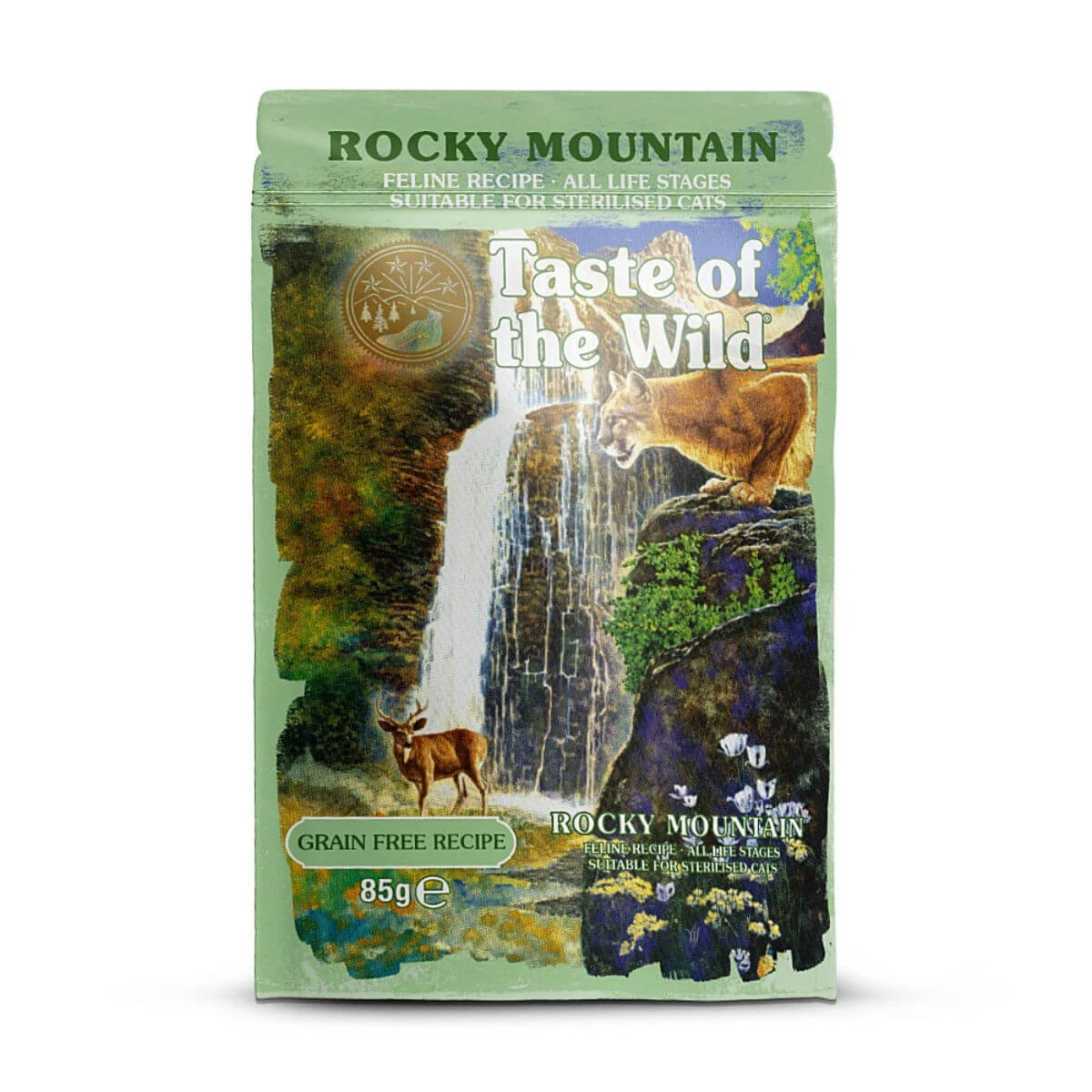 TASTE OF THE WILD Rocky Mountain Rocky Mountain, Huhn, Beutel getreidefreies Nassfutter für Katzen, (in Sauce), 85g