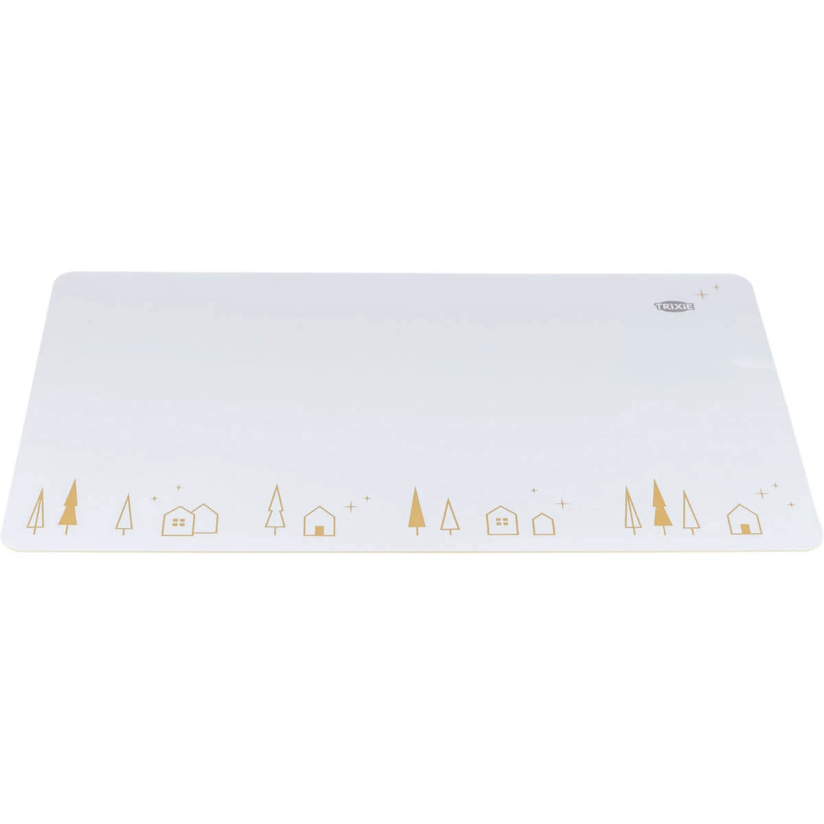 TRIXIE Weihnachts-Platzdeckchen, Hundematte, rechteckig, rutschfest, Kunststoff, beige, 44x28cm
