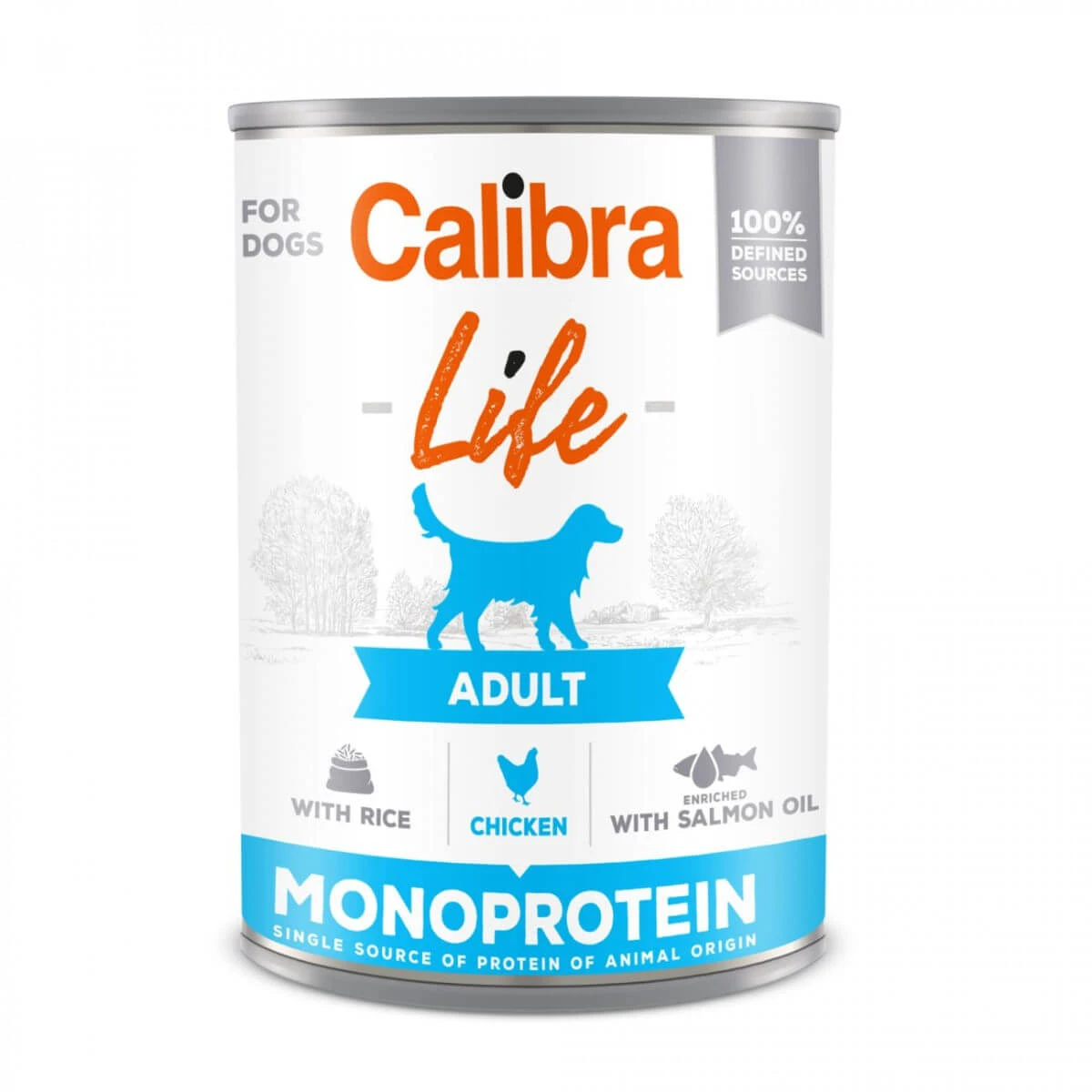 CALIBRA Life, XS-XL, Huhn und Hühnerherzen, Nassfutter in Dosen mit nur einem Protein für Hunde, (Pastete), 400g