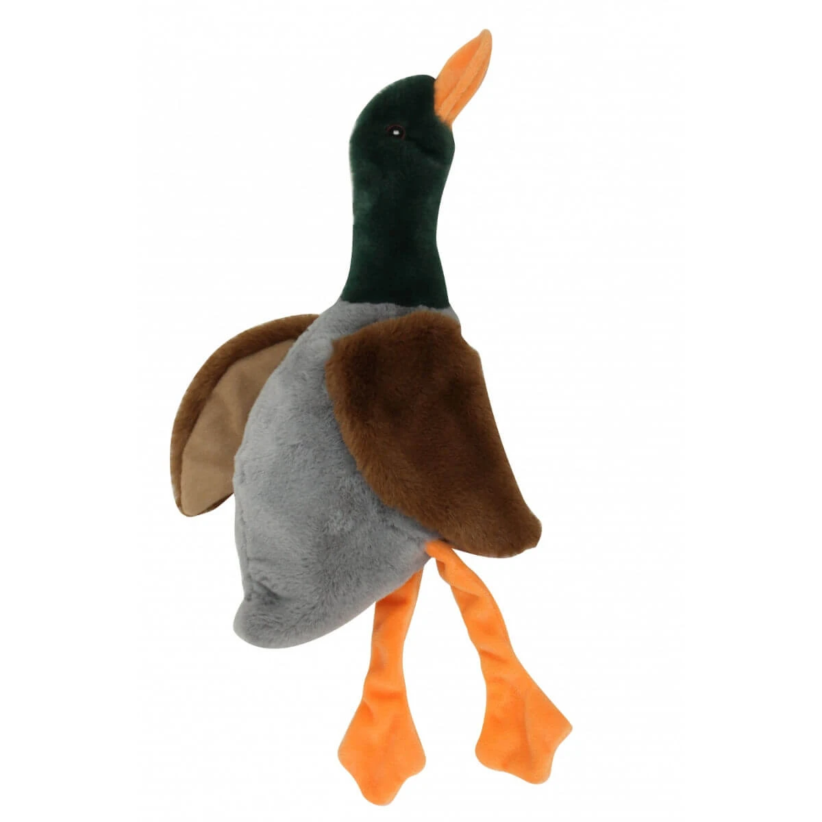 PAWISE Duck, Plüschtier Hunde, S-L, Plüsch, mit Sound, braun und grün, 30 cm