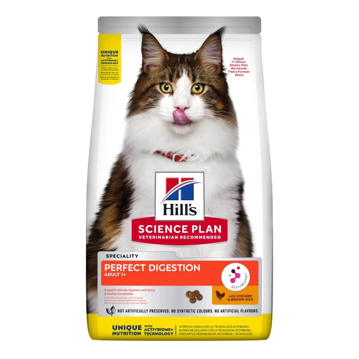 HILL'S SP Perfect Digestion Adult, Huhn mit braunem Reis, Katzentrockenfutter, Verdauungsempfindlich, 3kg