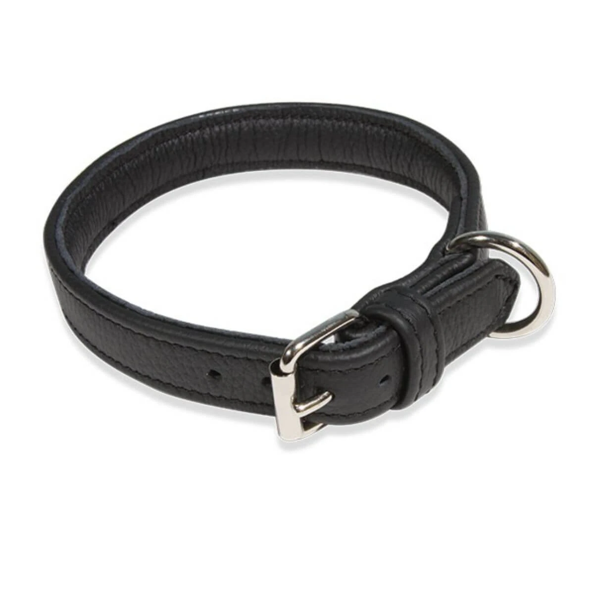 JULIUS-K9 ECO Leder, verstellbares Hundehalsband, Leder, 25mm x 50cm, schwarz