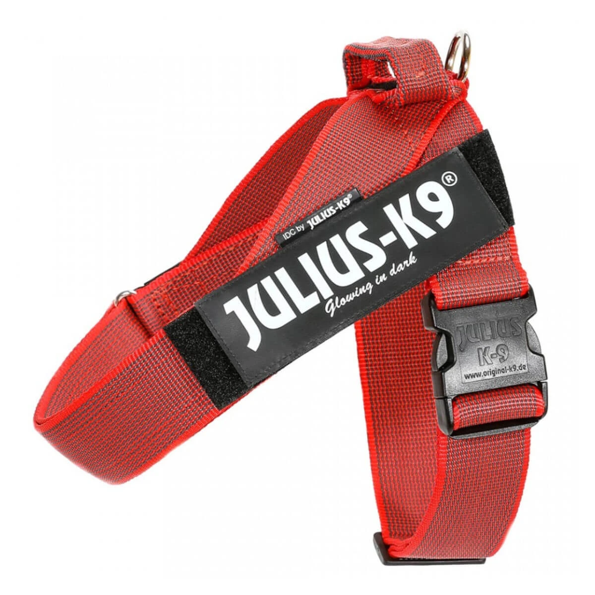 JULIUS-K9 IDC Color & Gray IDC, Geschirr Hundeleine, XL, 28-40kg, rot