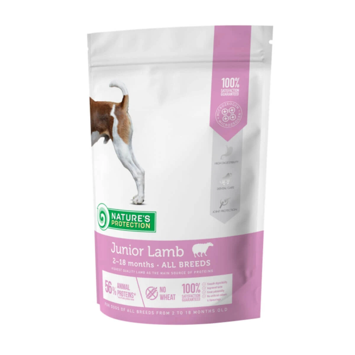 NATURES PROTECTION Junior, XS-XL, Lamm, Trockenfutter für junge Hunde, 2kg