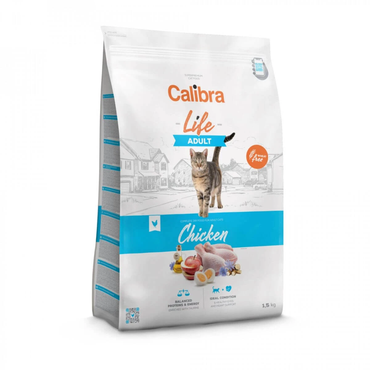 CALIBRA Life, Huhn, Katzentrockenfutter, 1,5kg