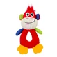 PAWISE Funny Monkey , giocattolo da riporto per cani, S-L, in tessuto, con suono, dentizione, multicolore, 23 x 14 x 5 cm