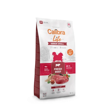 CALIBRA Life Senior Small Fresh Beef, XS-S, Vită, hrană uscată monoproteică câini senior, 1.5kg