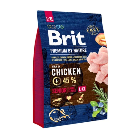 BRIT Premium By Nature Senior Large Breed, L-XL, Pollo, pienso para perros senior, 3kg