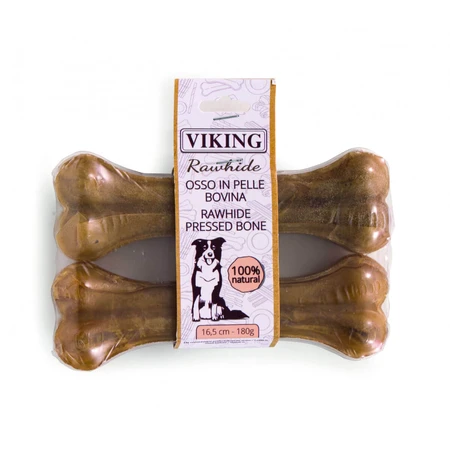 LEOPET Pelle pressata di osso di vichingo, M-XL, manzo, senza cereali, 180g