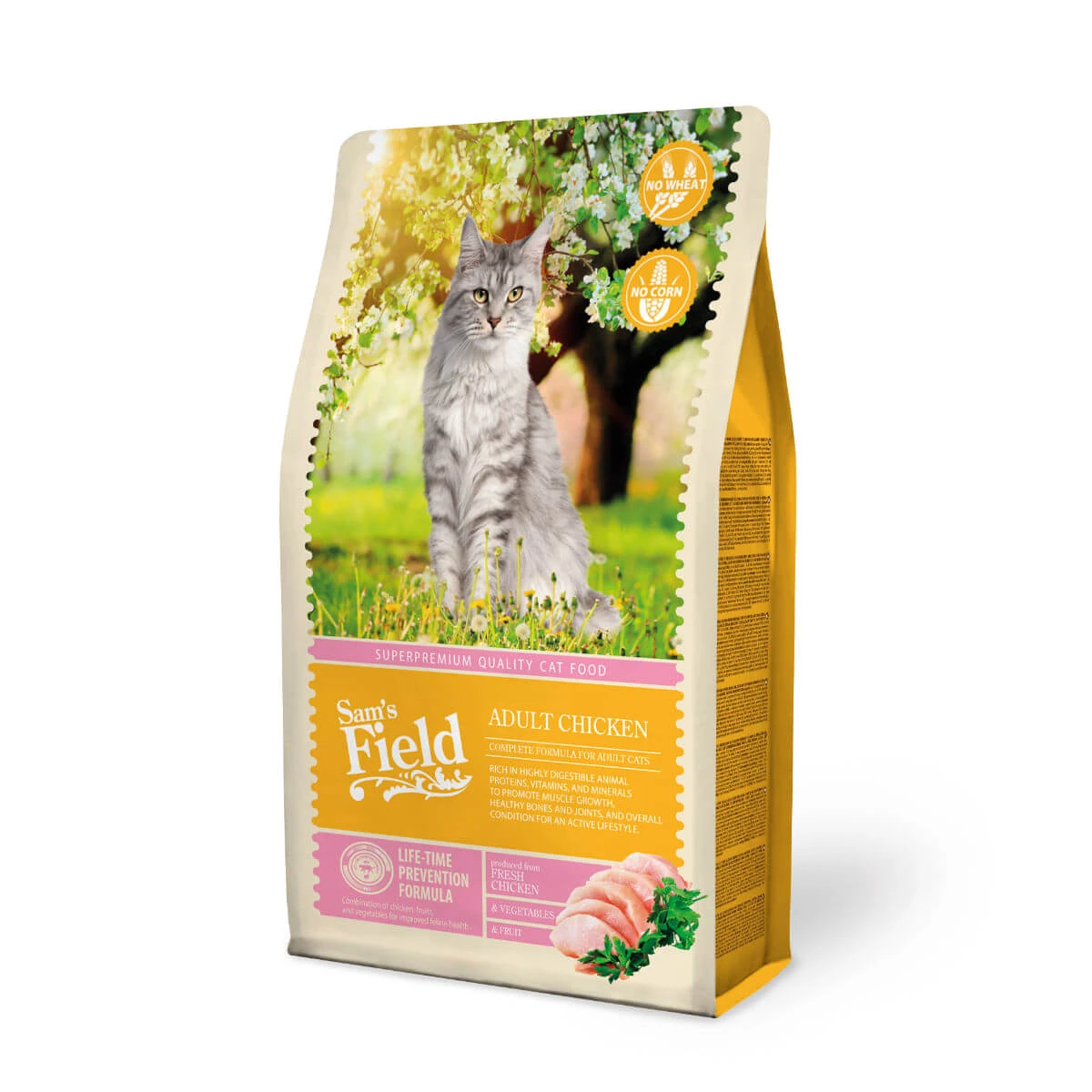 SAM'S FIELD, Huhn, Katzentrockenfutter, 2.5kg