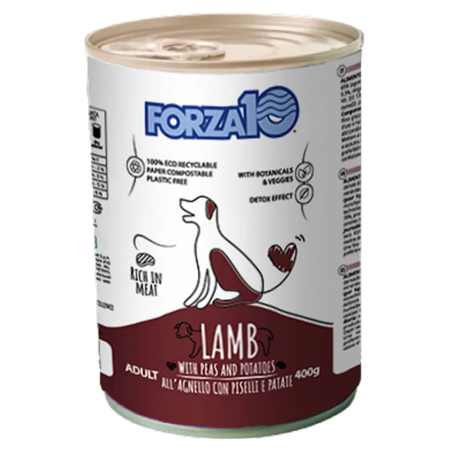FORZA10 Maintenance, XS-XL, agneau et pois, nourriture humide en conserve pour chiens, (pâté), 400g