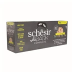 SCHESIR After Dark Complete 4 smaki, kurczak, bezzbożowa wilgotna karma dla kotów w puszce (w zupie), opakowanie zbiorcze, 80 g x 12 sztuk: ceny i cechy