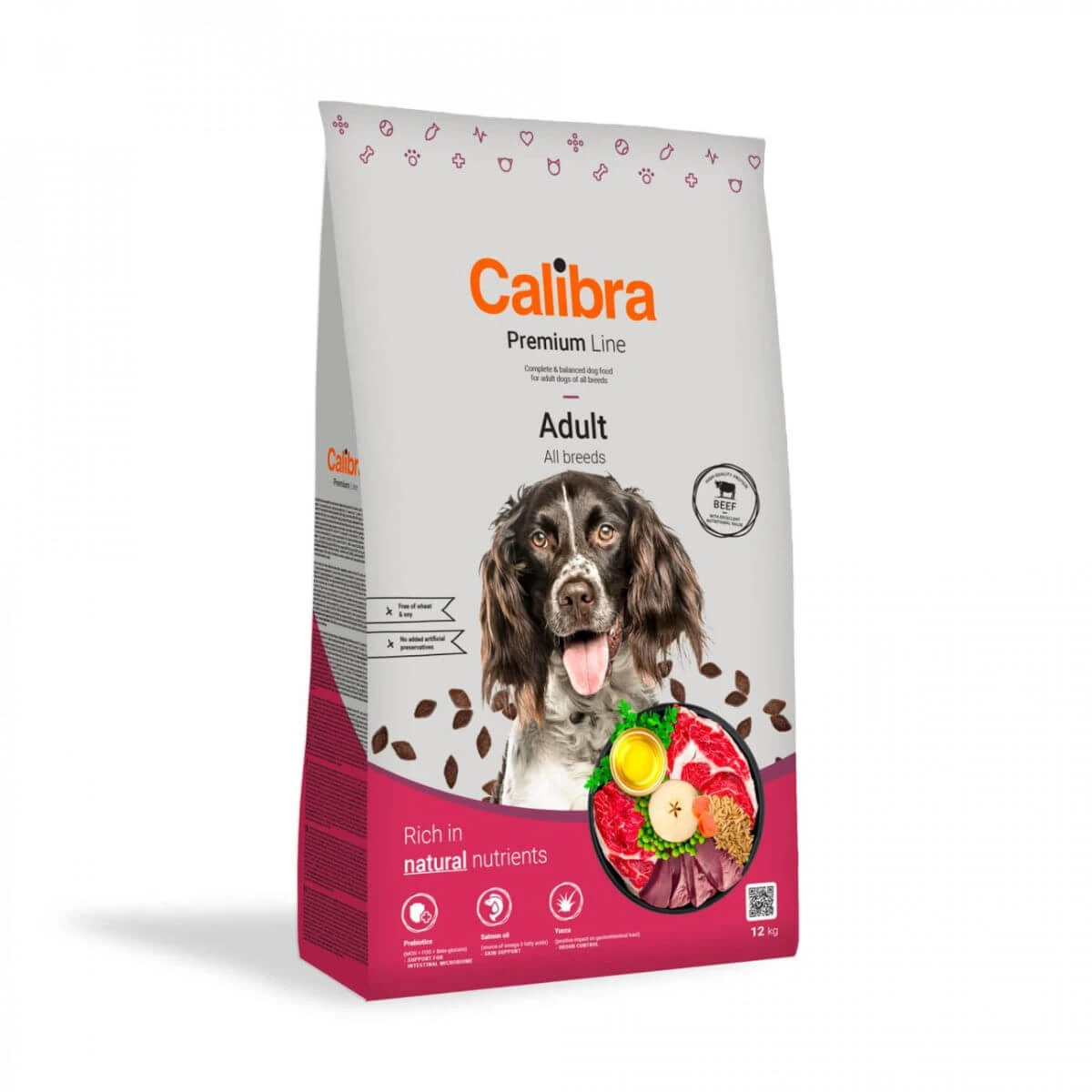 CALIBRA Premium Line, XS-XL, Rind, Hundetrockenfutter, 3kg