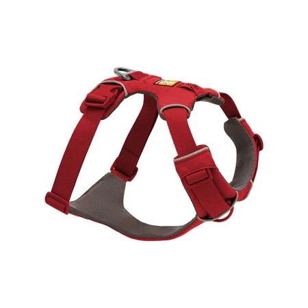 RUFFWEAR Front Rage Red Canyon, podwójne szelki (na klatkę piersiową i plecy) do tresury psów, regulowane, odblaskowe, czerwone, XS (43-56cm): ceny i cechy