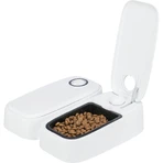 TRIXIE TX2, mangiatoia automatica per cani, 2 ciotole rettangolari, programmabile, plastica, bianco e nero, S-L(0,6l, 27x7cm)