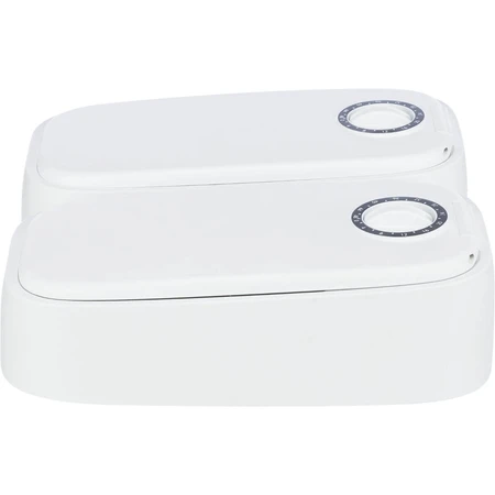 TRIXIE TX2, mangiatoia automatica per cani, 2 ciotole rettangolari, programmabile, plastica, bianco e nero, S-L(0,6l, 27x7cm)