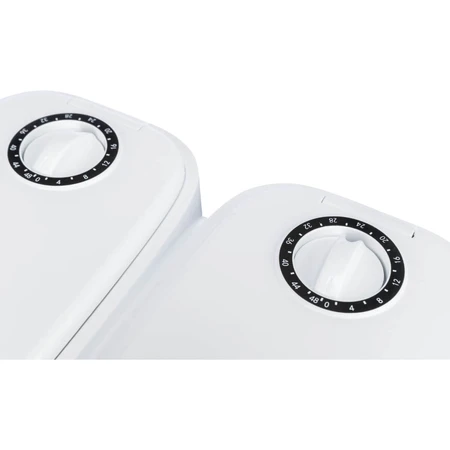 TRIXIE TX2, mangiatoia automatica per cani, 2 ciotole rettangolari, programmabile, plastica, bianco e nero, S-L(0,6l, 27x7cm)