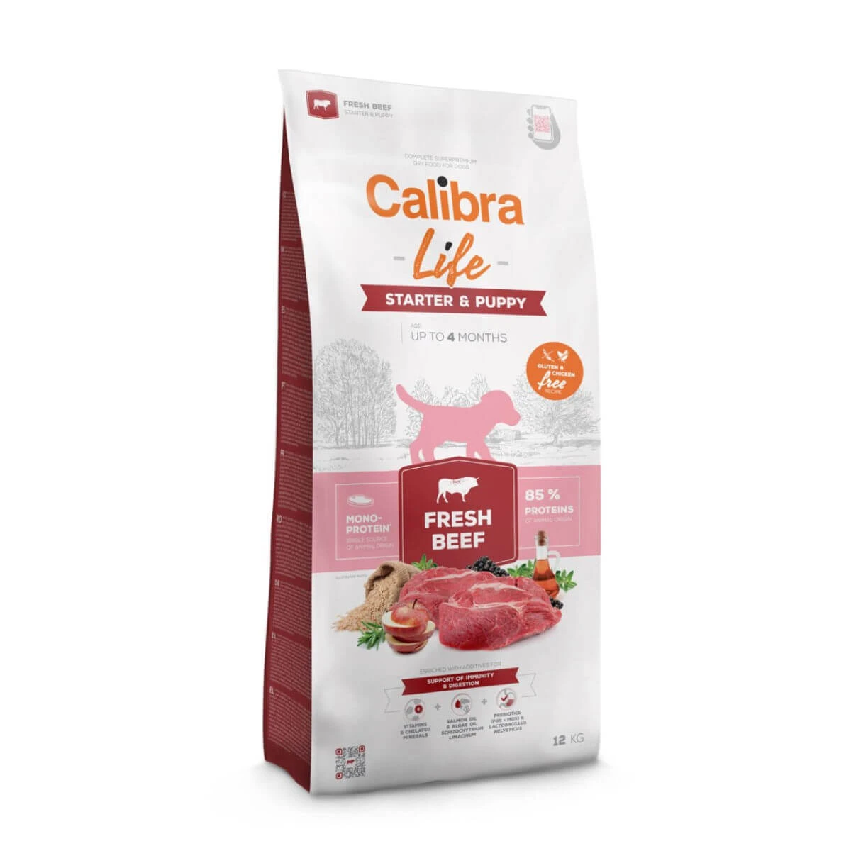 CALIBRA Life Starter & Puppy, XS-XL, Rindfleisch, Einzelprotein-Trockenfutter für junge Hunde, 2,5 kg