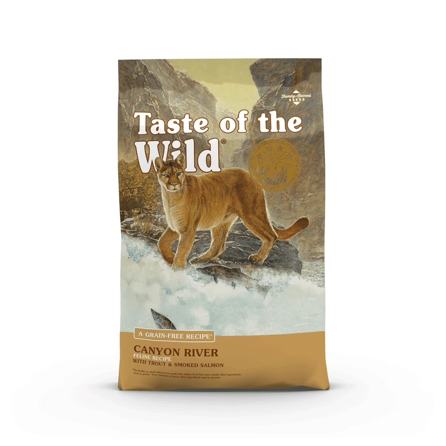 TASTE OF THE WILD Canyon River, Forelle und Lachs, getreidefreies Katzentrockenfutter, 2kg