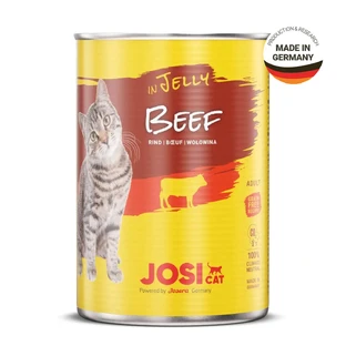 JOSICAT, Wołowina, mokra karma w puszce dla kotów (w galarecie), 400g x 12