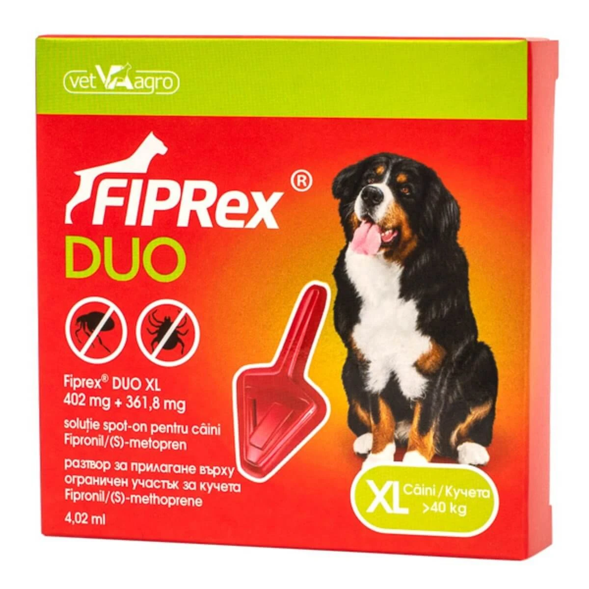 FIPREX Duo, externe Entwurmung für Hunde, Repellent-Pipette, XL(40 - 60kg), 1St