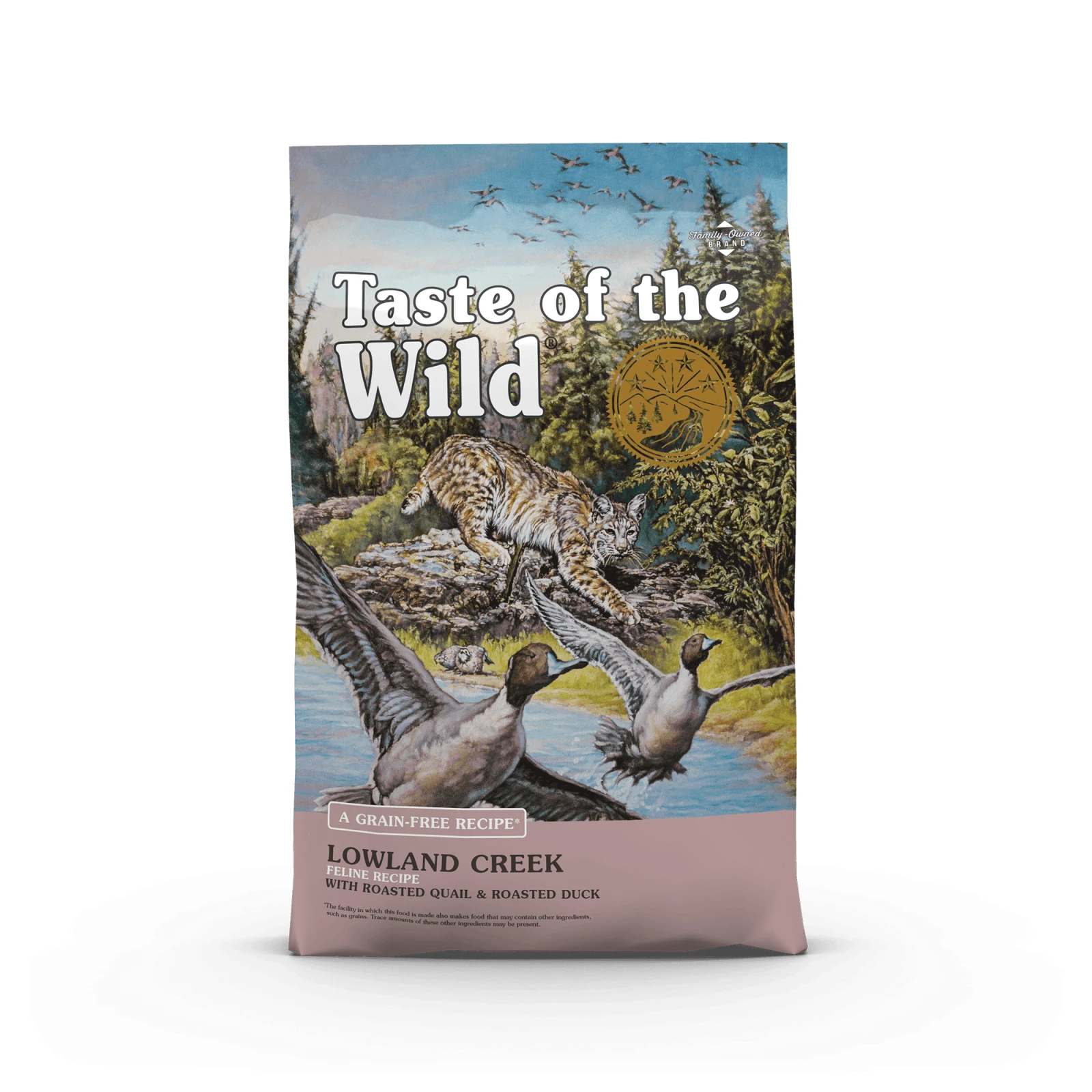 TASTE OF THE WILD Lowland Creek, Wachtel und Ente, getreidefreies Katzentrockenfutter, 6,6 kg
