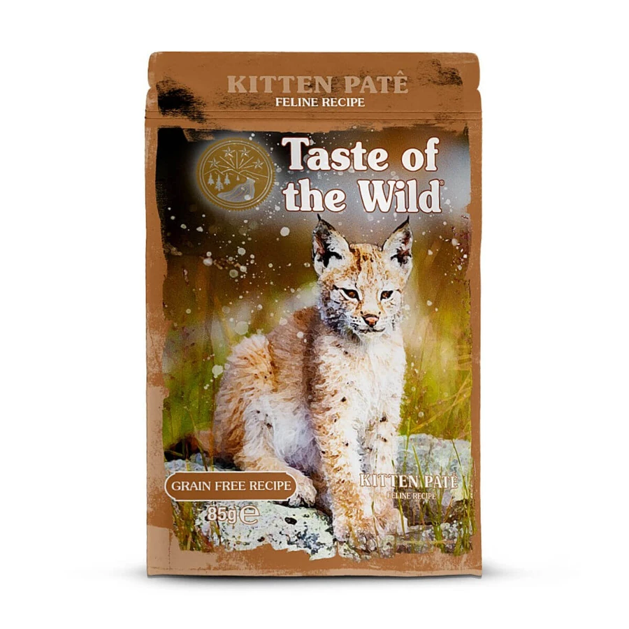 TASTE OF THE WILD Kitten, Chicken, saszetka bezzbożowej karmy mokrej dla młodszych kotów, (pasztet), 85g: ceny i cechy