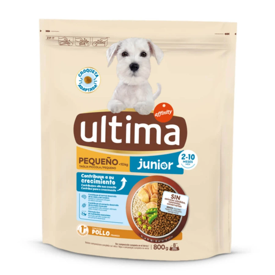 ULTIMA Small Junior, XS-S, Pui, hrană uscată câini junior, 800g