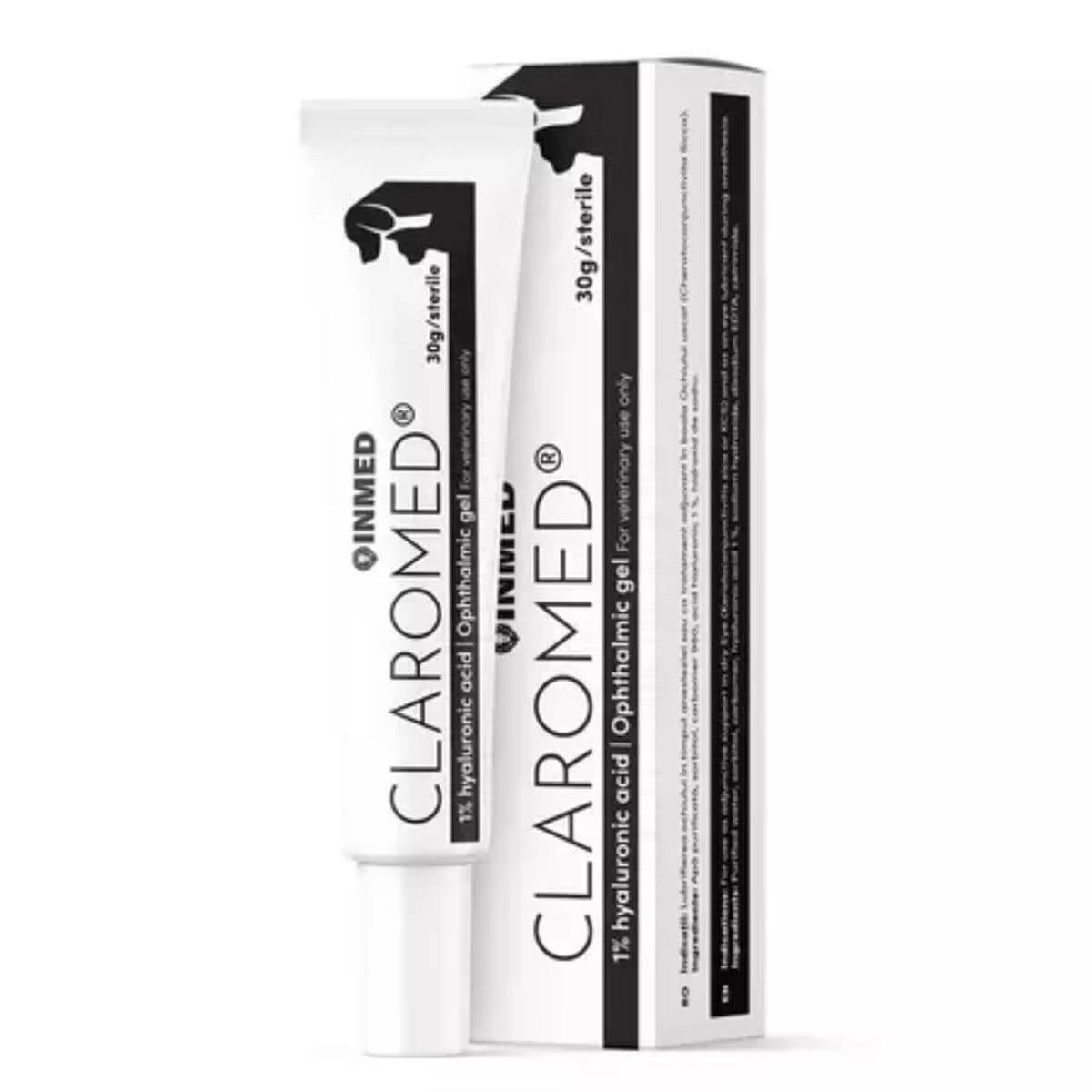 INMED Claromed, XS-XL, Augenergänzungsmittel für Hunde und Katzen, Tube, 30g Gel