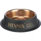 TRIXIE Be Nordic, kattenbak, rond, anti-slip, roestvrij staal, zwart en goud, 0,2l, ⌀15cm