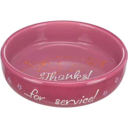 TRIXIE Thanks, castron pisici, rotund, ceramică, diverse culori, 0.3l, ⌀15cm