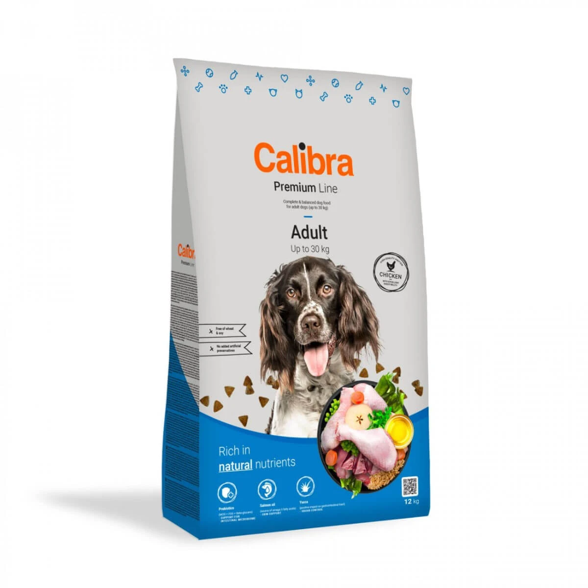CALIBRA Premium Line Adult Große Rassen, L-XL, Huhn, Trockenfutter Hunde, 3kg