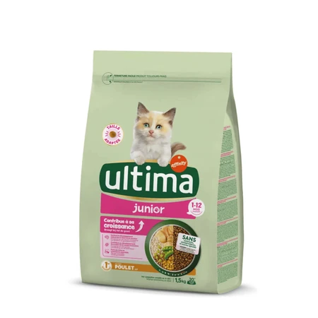 ULTIMA Junior, Kurczak, sucha karma dla młodszych kotów, 1,5 kg: ceny i cechy
