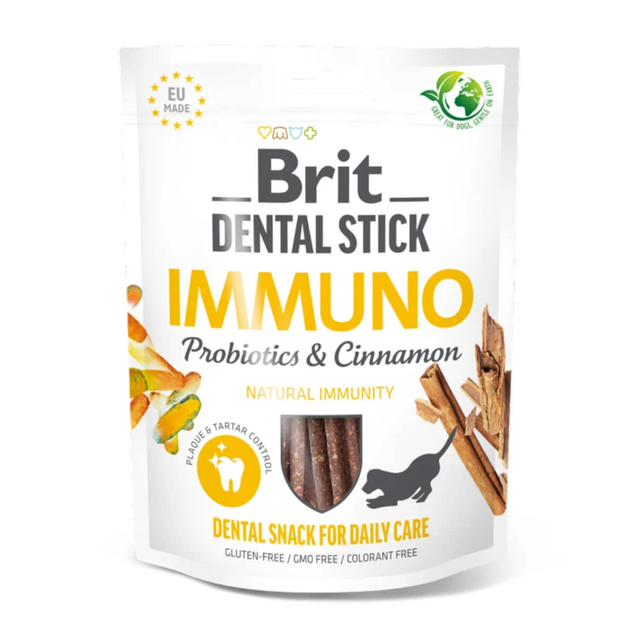 BRIT Dental Stick Dental Immuno Stick Cinnamon & Probiotics, XS-XL, funkcjonalna saszetka z nagrodami dla psów, odporność, 120g: ceny i cechy